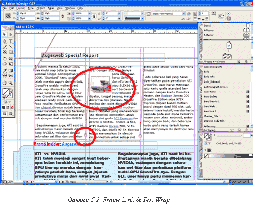 Frame link pada Adobe InDesign