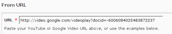 Add Video from Google