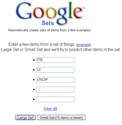 Google set