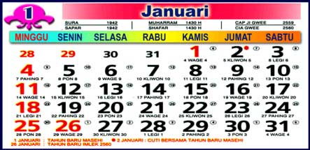 Kalender Januari 2009