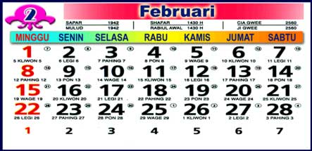 Kalender Februari 2009